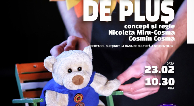 Joc, imaginație și bucuria primei jucării preferate în spectacolul ”Poveste de pluș” de la GULLIVER - Teatrul Familiei Tale